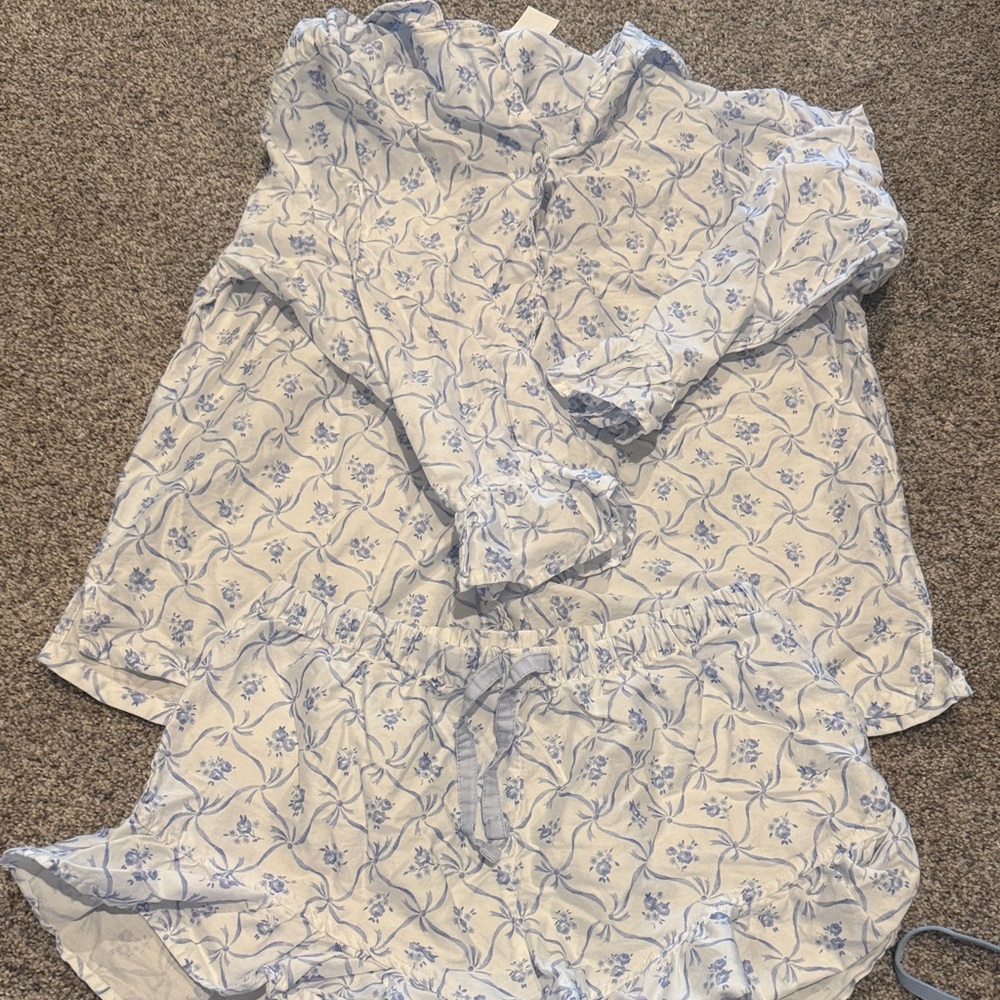 Blue Floral loveshackfancy Pajamas